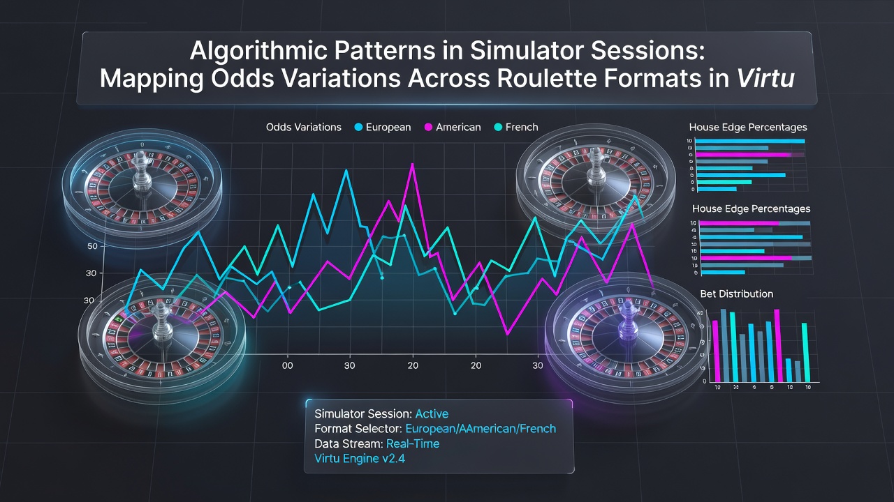 Graphical representation of odds variation trends across different roulette formats in simulator environments
