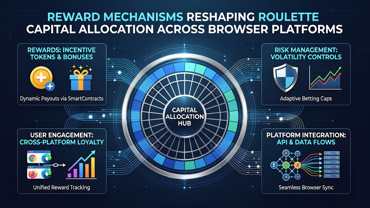 Capital allocation charts comparing reward-driven roulette activity on different browsers